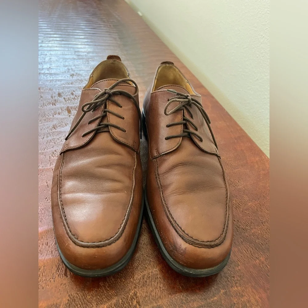Coach Carleton brown leather lace up Oxfords Preppy Academia Career shoes sz 10
